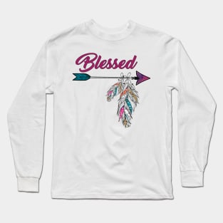 Arrow Blessed Feathers Long Sleeve T-Shirt